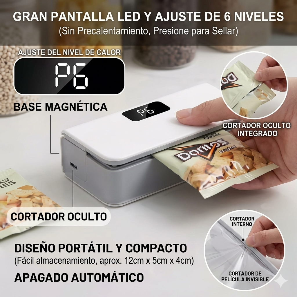 Mini Sellador de Bolsas Térmico